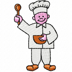Chef Embroidery Design 7